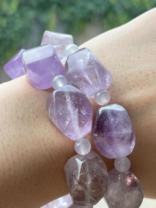 天然淡紫晶随型珠项链，顺丰包邮 商品图5