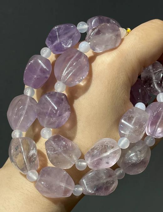 天然淡紫晶随型珠项链，顺丰包邮 商品图12