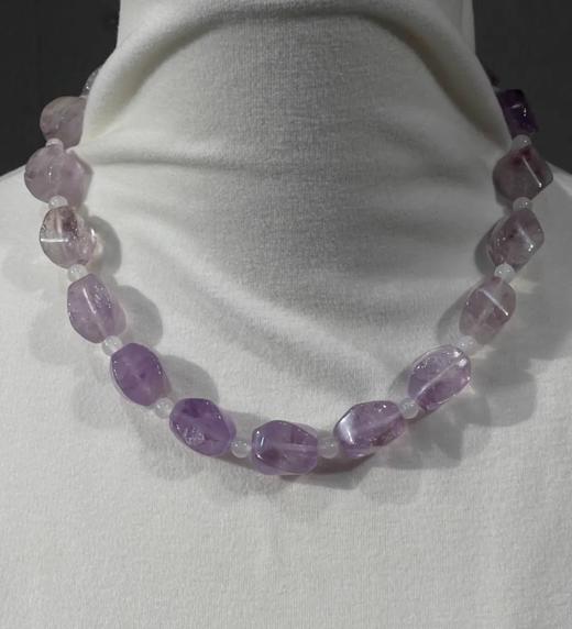 天然淡紫晶随型珠项链，顺丰包邮 商品图1
