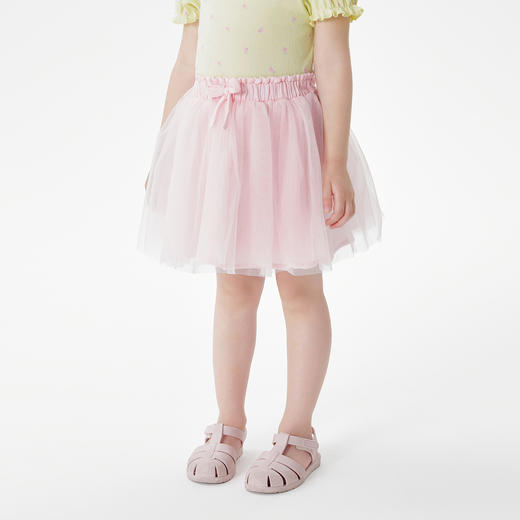 马克珍妮女童梦幻蝴蝶结网纱短裙宝宝半身裙2025年夏装新款550880 商品图1