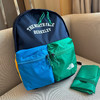 韩单北面拼色双肩背包🎒野餐垫042505 商品缩略图9