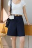 FS竹纤维女士时尚简约腰带款短裤96801 商品缩略图0