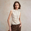 亚麻天丝高智风抽褶收腰背心/简约开衩芭蕉半裙2025夏新CS2502069 商品缩略图2