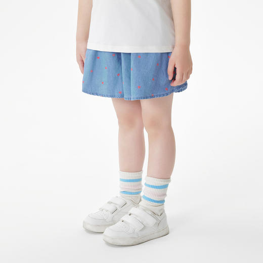 马克珍妮女童爱心软牛仔短裤 儿童宽松裤子2025年夏装新款550863 商品图1