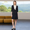 AD春夏气质轻熟风西装领拼接收腰显瘦职业西装连衣裙黑色西装裙女 商品缩略图0
