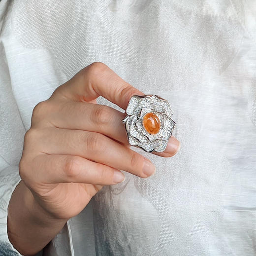BY EVITA系列 18K镶钻石和芬达石 胸针 商品图1