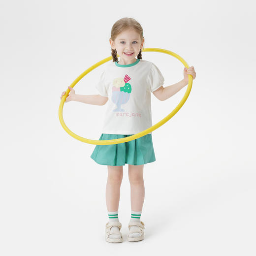 【凉感T】马克珍妮女童爱心雪糕短袖T恤 宝宝上衣夏装新款550777 商品图2