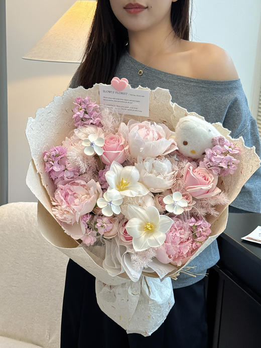 可爱粉kitty花束 商品图4