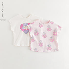 【凉感透气】马克珍妮女童萌趣贵宾短袖T恤 宝宝夏装新款550778