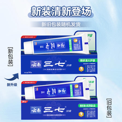 云南三七 精研清火抗牙龈出血牙膏90g*3只 商品图1