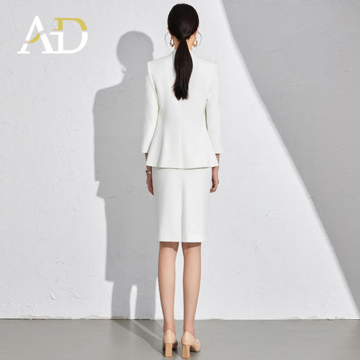 AD白色职业西装套装女夏季时尚轻奢高级感会务接待职业装气质通勤 商品图4