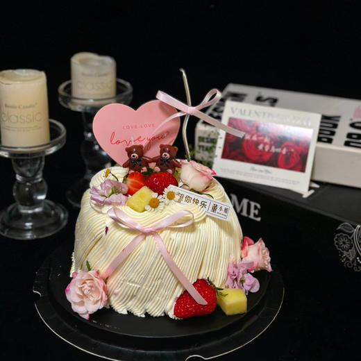 【214情人节蛋糕】两只小熊蛋糕 商品图2