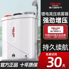 德力西电气电动喷雾器农用背负式打药机农药喷洒器打农药喷水雾器