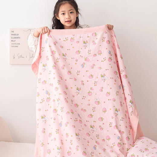 【婴幼童可用】 7A抗菌全棉双层纱夏被 纯棉纱布盖毯 商品图1