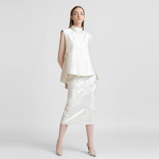 LIZZY 早秋 复古优雅新中式刺绣百搭名媛范经典马甲背心7856 商品图4