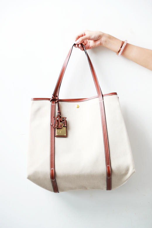 牛皮大容量托特包，黄铜五金工艺。法式摩登手工单肩包女C051768 商品图8