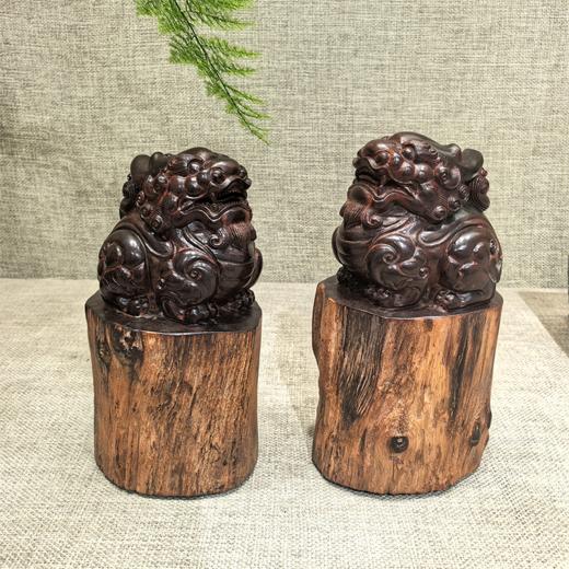 老料精雕貔貅小叶紫檀摆件 商品图0