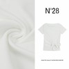 N°28 夏季新款法式高级感棉短袖T恤 宽松慵懒风宽领纯色上衣895251T522 商品缩略图2
