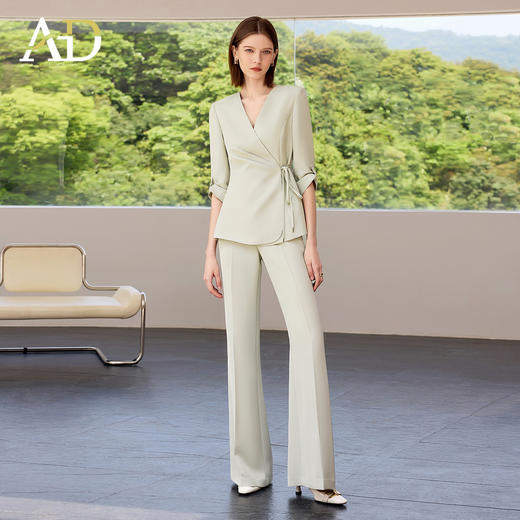AD高端职业西装套装女2025新款夏季短袖西服外套高级感ol职业装 商品图1