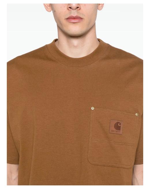 Carh@rtt W1P卡哈 标签口袋皮标宽松圆领短袖 TX488 商品图1