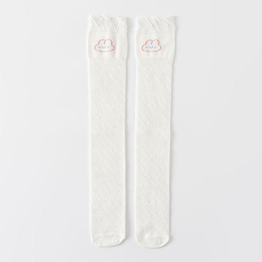【轻薄网眼，棉质透气！】儿童袜子女童过膝袜 夏季薄款A类棉 网眼透气可爱百搭 防蚊长筒袜子-QQ 商品图9