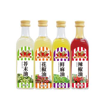 金葵调味油芥末油麻椒油辣椒油花椒油调味组合60ml*4瓶烧烤凉拌菜 /粮油调味 /调味品 /西式酱料 商品图0