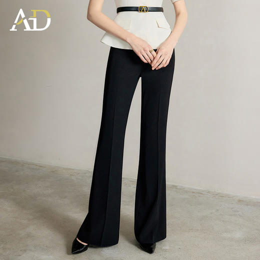 AD高端女神范西装裤女2025新款夏季高腰显瘦直筒阔腿裤休闲长裤子 商品图1