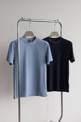 H.B 网格泡泡纱 圆领短袖T恤 TX490