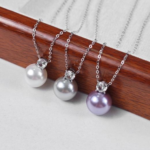 世纪经典 ｜MointPhoice 戴妃珍珠项链 s925银 12mm 铂金灰 薰衣紫 商品图9
