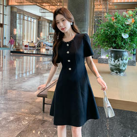 奢姿大码女装胖妹妹2025夏季新款千金小香风细闪A摆中长连衣裙9952853328