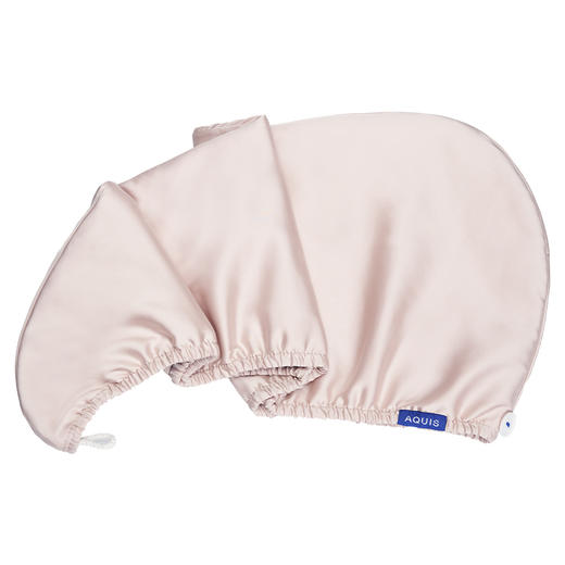 品牌直发 AQUIS 双层缎面干发帽 25x74cm 豹纹/黑色/香槟粉 厚发受损发 商品图4