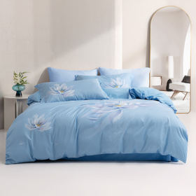 水星家纺抗菌磨毛四件套-亭台初夏