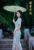 【绿 绒】清新淡绿色短袖旗袍精致小花印花婉约优雅气质新中式 商品缩略图3