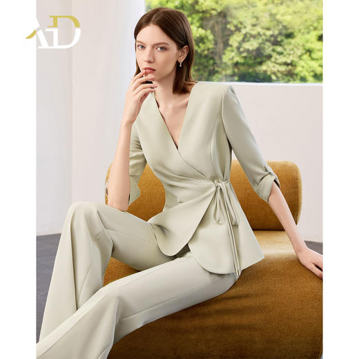 AD高端职业西装套装女2025新款夏季短袖西服外套高级感ol职业装 商品图0