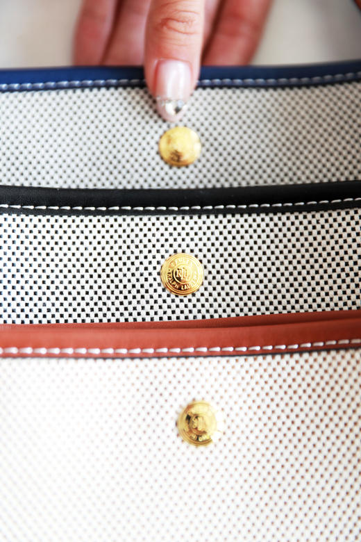 牛皮大容量托特包，黄铜五金工艺。法式摩登手工单肩包女C051768 商品图3