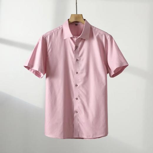 天丝亚麻面料！温莎一字领！男士休闲透气短袖衬衫 商品图8