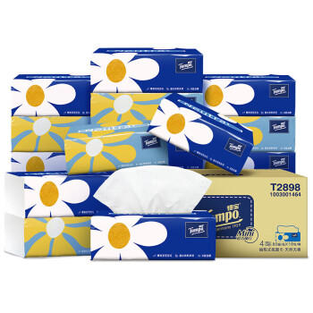 得宝抽纸 Mini4层80抽德宝纸巾无香面巾纸家庭装纸巾18包整箱 /家庭清洁/纸品 /清洁纸品 /抽纸 商品图0