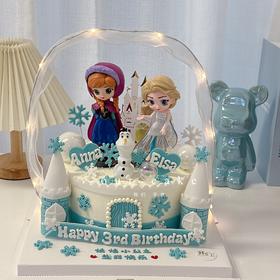 艾莎公主城堡卡通蛋糕-低糖处理无添加