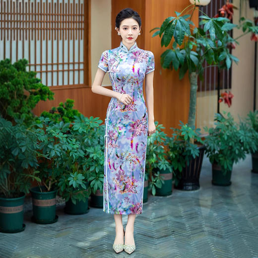 手工缝制送考宴席，日常可穿真丝旗袍 WXG2505 商品图1