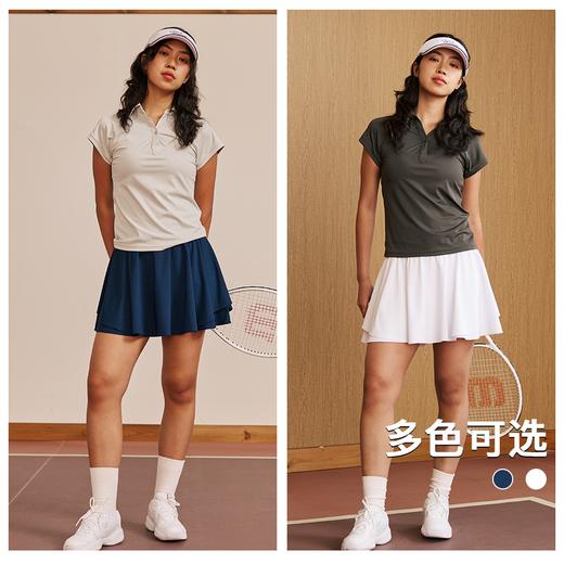 录士LUSHISI月影绘梦主题运动羽毛球网球健身休闲训练口袋短裙女 商品图3