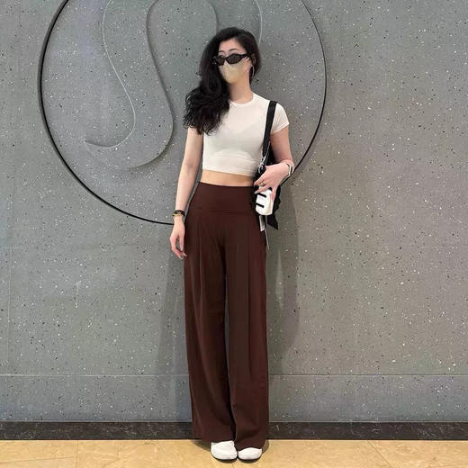 517-6 lu风 高腰运动阔腿裤 我167/133穿L宽松效果 商品图11