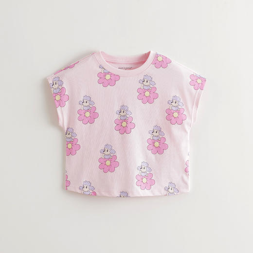 【凉感透气】马克珍妮女童萌趣贵宾短袖T恤 宝宝夏装新款550778 商品图2