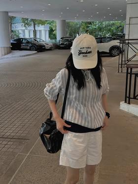 THESOONG|"海岛系列"天然棉素感透气彩条连帽夹克外套HLWT6763