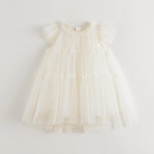 马克珍妮女童小飞袖网纱蛋糕连衣裙宝宝公主裙夏装新款裙子550879 商品图2