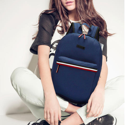 ELLE 时尚双肩背包GH162P90177NV 深蓝色 商品图1