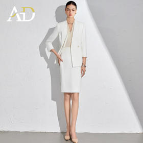 AD白色职业西装套装女夏季时尚轻奢高级感会务接待职业装气质通勤
