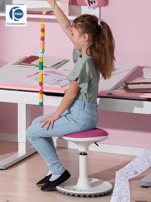 德国原装进口Paidi儿童学习桌椅 伴读凳 通过欧洲最严苛的认证 可调节倾斜角度 高度可升降 |百里居 商品图12