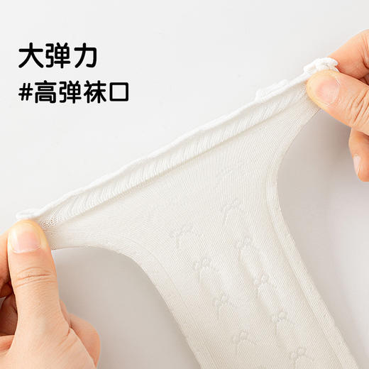 【竹棉亲肤，网眼透气~】儿童袜子夏季网眼薄款 纯欲风女童 木耳蕾丝花边堆堆袜子 透气小腿袜-QQ 商品图2