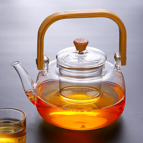 透明提梁壶煮茶壶全玻璃烧水壶电陶炉加热蒸茶器家用养生围炉煮茶壶茶 具套装