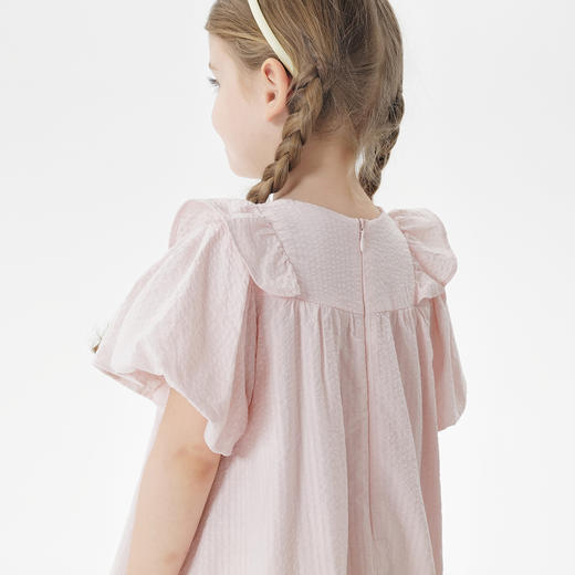 马克珍妮女童花边领泡泡袖连衣裙 宝宝裙子2025年夏装新款550882 商品图3